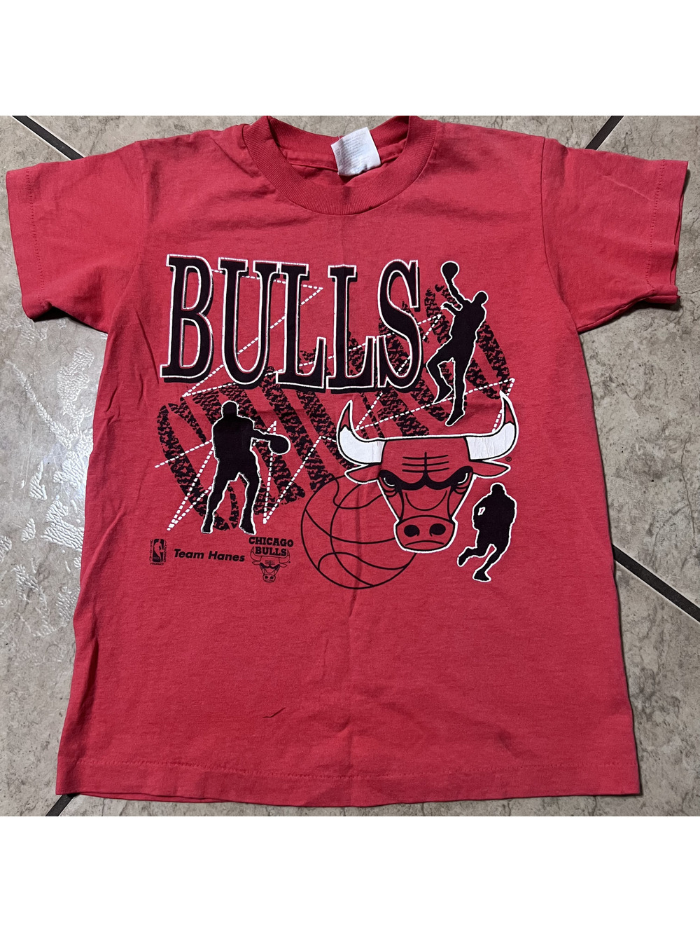 Vintage Chicago Bulls Kids Basketball Sports Single Stitch Shirt Size Medium 90s